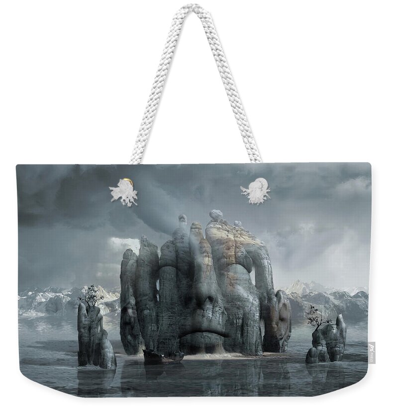 Pacific Weekender Tote Bag featuring the digital art Confluence or Guided Meditation by George Grie