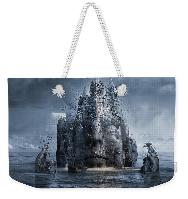 Surreal Weekender Tote Bag featuring the digital art Confluence or Mindful State of Meditation Remake by George Grie