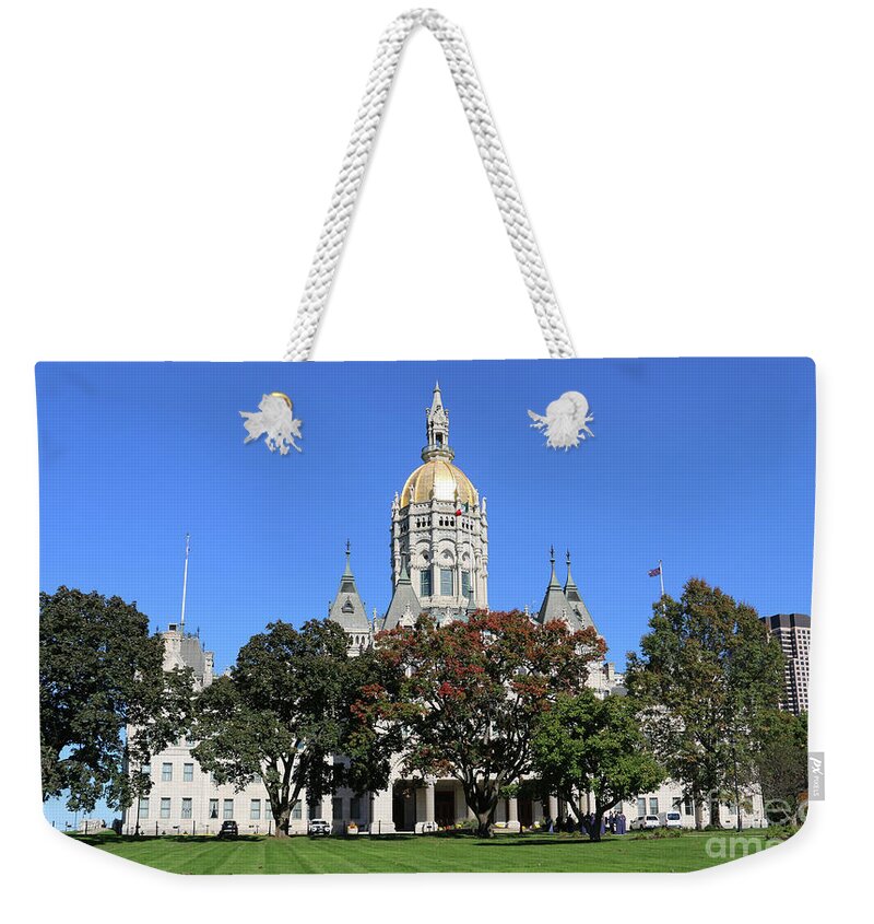 Connecticut State Capitol Weekender Tote Bag featuring the photograph Connecticut State Capitol 2795 by Jack Schultz