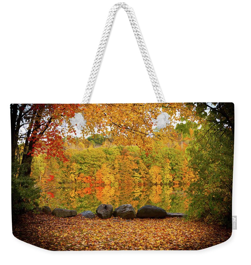 Foliage Weekender Tote Bag featuring the photograph Connecticut_Foliage_8225 by Rocco Leone