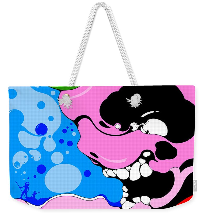Pirate Weekender Tote Bag featuring the digital art Cons Piracy by Craig Tilley