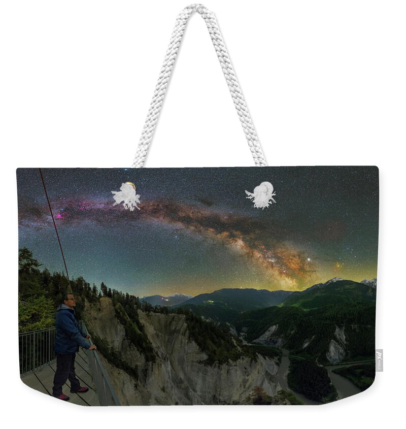Mountains Weekender Tote Bag featuring the photograph Contemplating the Universe by Ralf Rohner