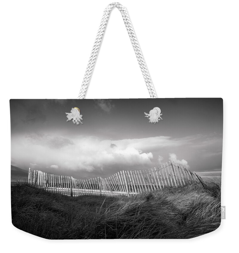 Fence Weekender Tote Bag featuring the photograph Contour Hugging Fence by Mark Callanan