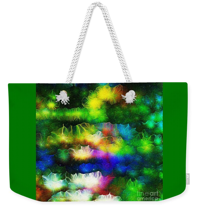 Book Art Weekender Tote Bag featuring the digital art Converging Grace Number 2 without Text by Aberjhani