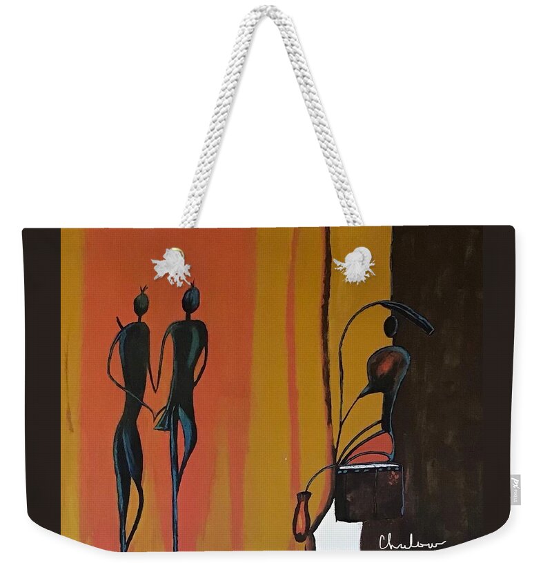  Weekender Tote Bag featuring the painting Conversation Love by Charles Young