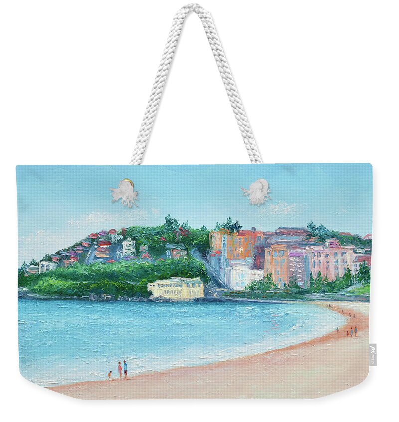 Coogee Beach Weekender Tote Bag featuring the painting Coogee Beach Sydney by Jan Matson