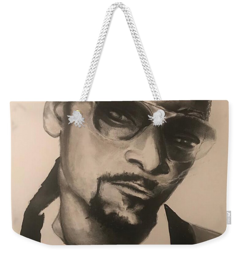  Weekender Tote Bag featuring the drawing Cool by Angie ONeal