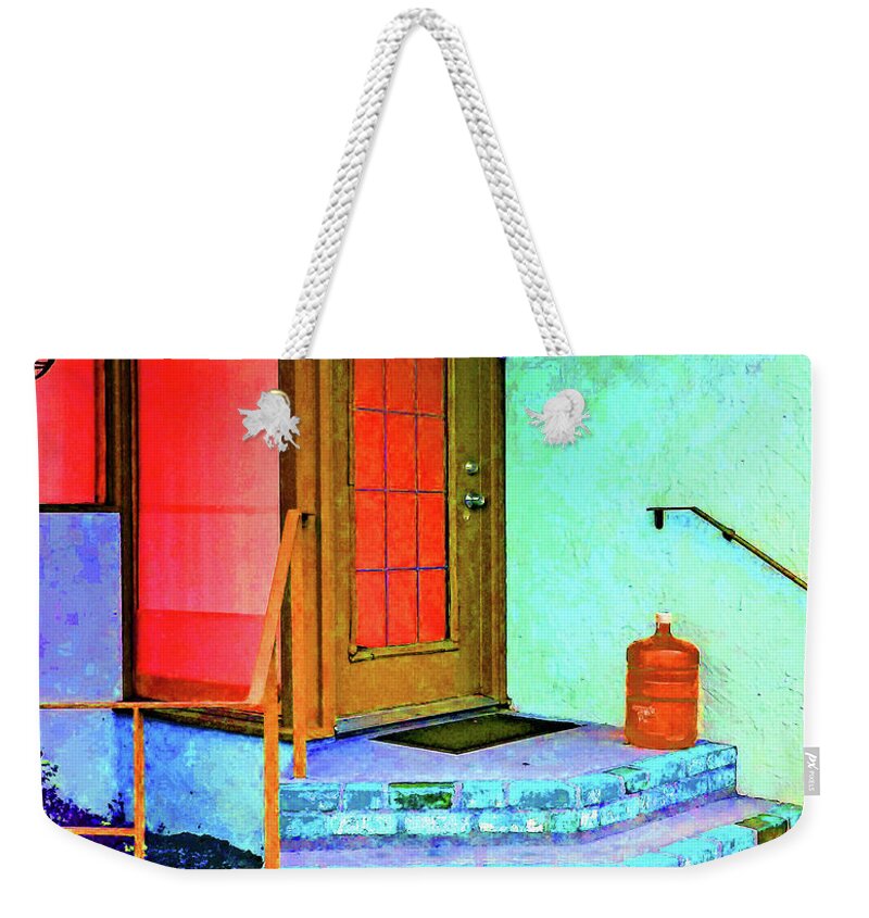 Entrance Weekender Tote Bag featuring the photograph Cool Building Entrance by Andrew Lawrence