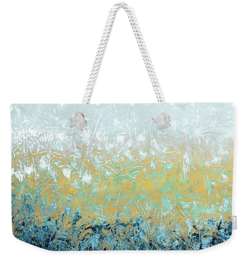Morning Weekender Tote Bag featuring the painting Cool Cool Summer 4 by Linda Bailey