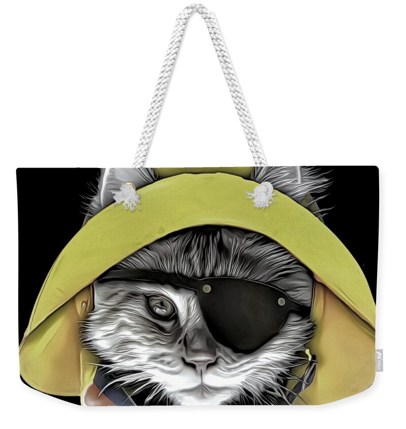 Cool Pirate Cat With Souwester Weekender Tote Bag
