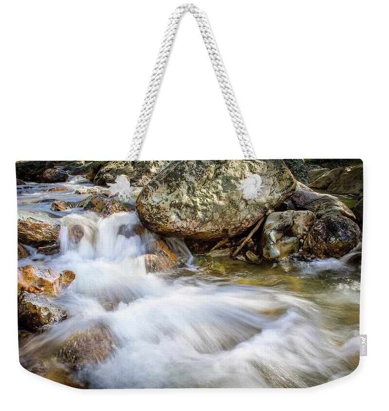 Sierra City Weekender Tote Bag featuring the photograph Cool Stream by Gary Geddes