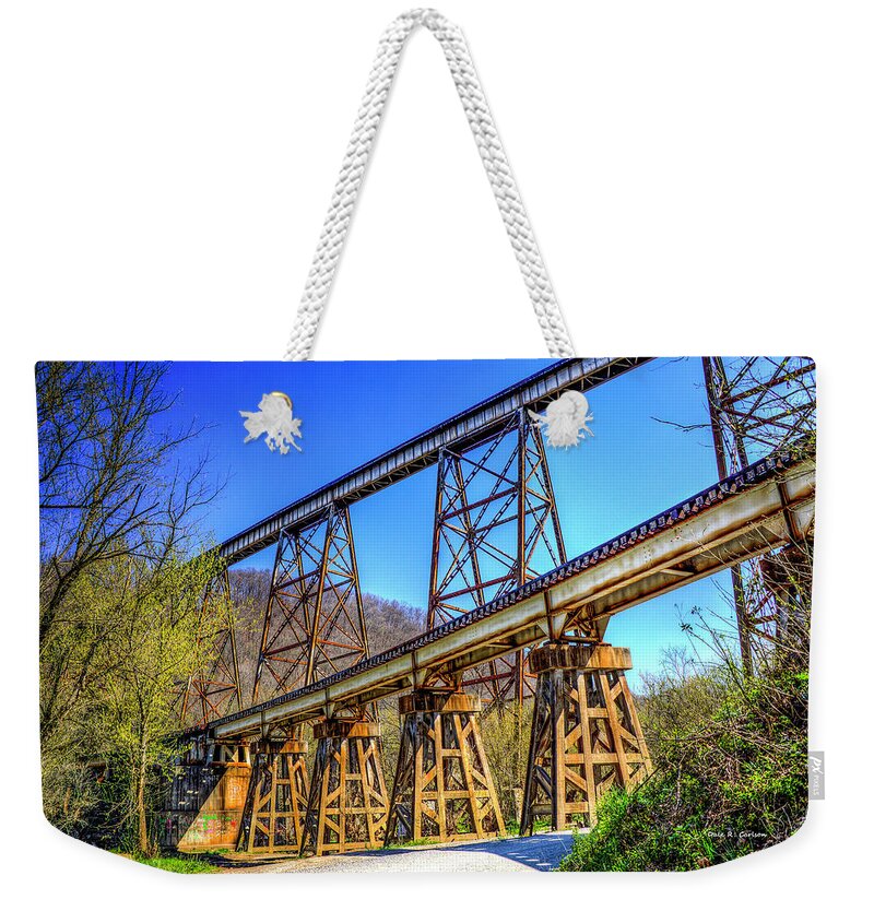 Trestle Weekender Tote Bag featuring the photograph Copper Creek Trestle by Dale R Carlson