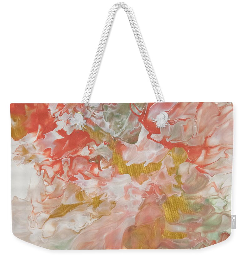 Coral Weekender Tote Bag featuring the mixed media Coral 1 by Aimee Bruno