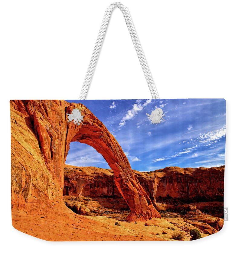 Corona Arch Weekender Tote Bag featuring the photograph Corona Arch by Bob Falcone