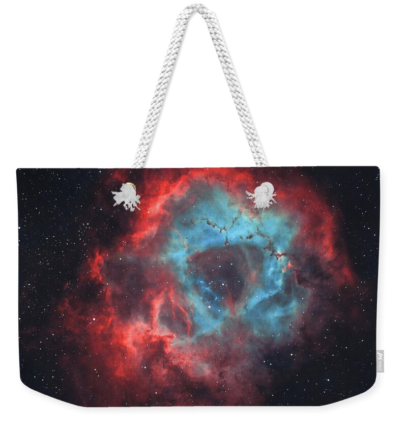 Rosette Weekender Tote Bag featuring the photograph Cosmic Skull by Ralf Rohner