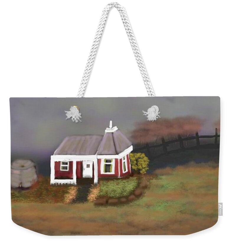 Cottage Weekender Tote Bag featuring the digital art Cottage of your heart 2 by Julie Grimshaw