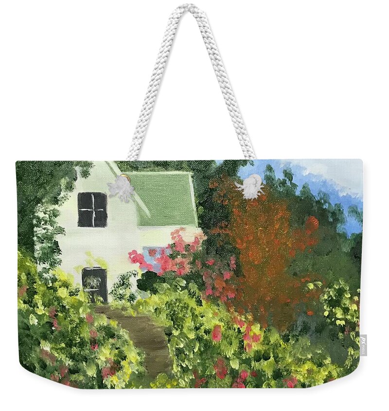 Origianl Art Work Weekender Tote Bag featuring the painting Country Home by Theresa Honeycheck
