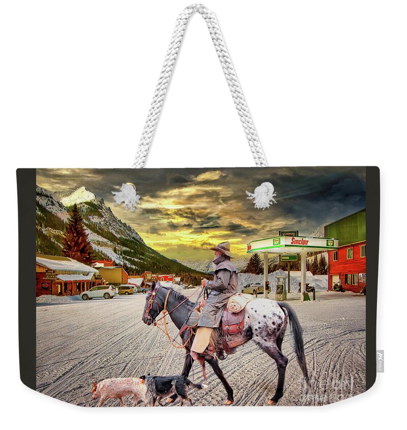 Cowboys Weekender Tote Bag featuring the photograph Cowboy Artistry by DB Hayes