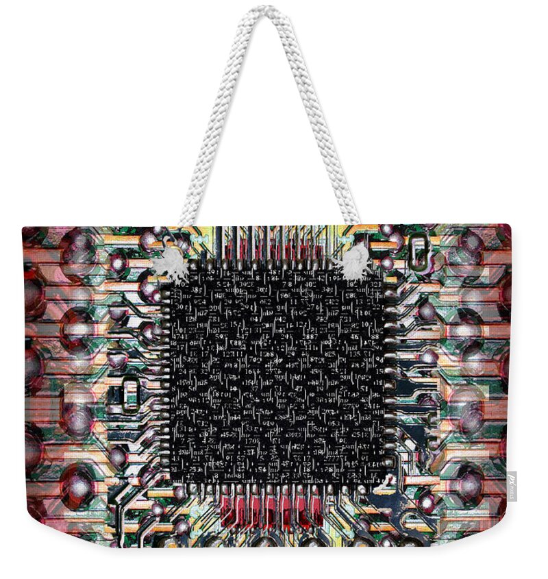 Computer Weekender Tote Bag featuring the digital art CPU by Anthony Ellis