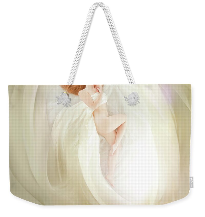 Angel Weekender Tote Bag featuring the photograph Cradle Between Realms by Dario Impini