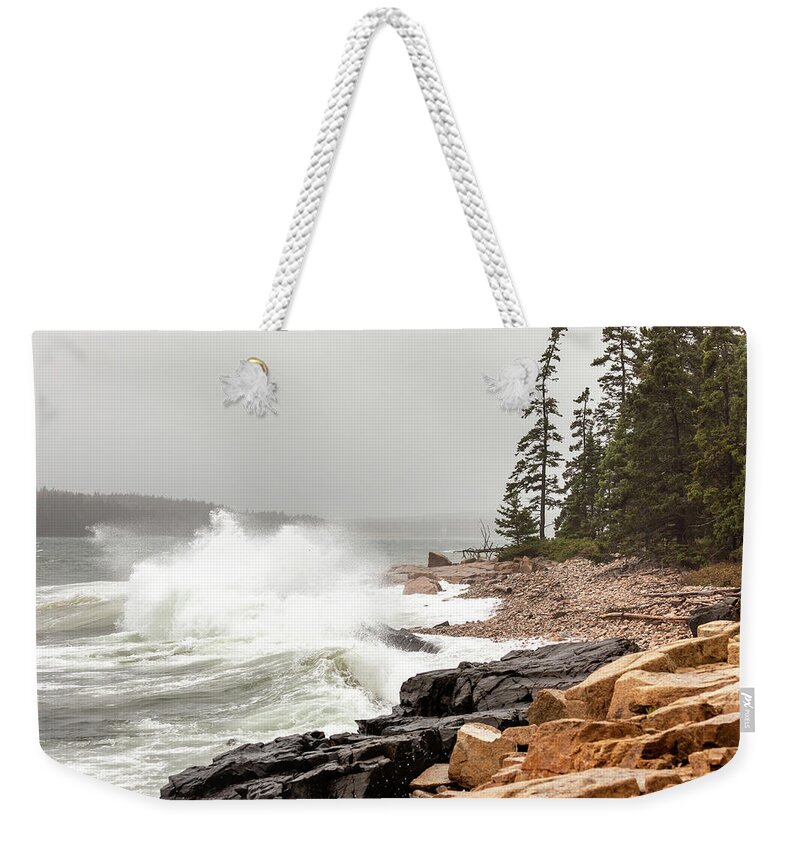 Waves Weekender Tote Bag featuring the photograph Crashing Waves by Craig A Walker