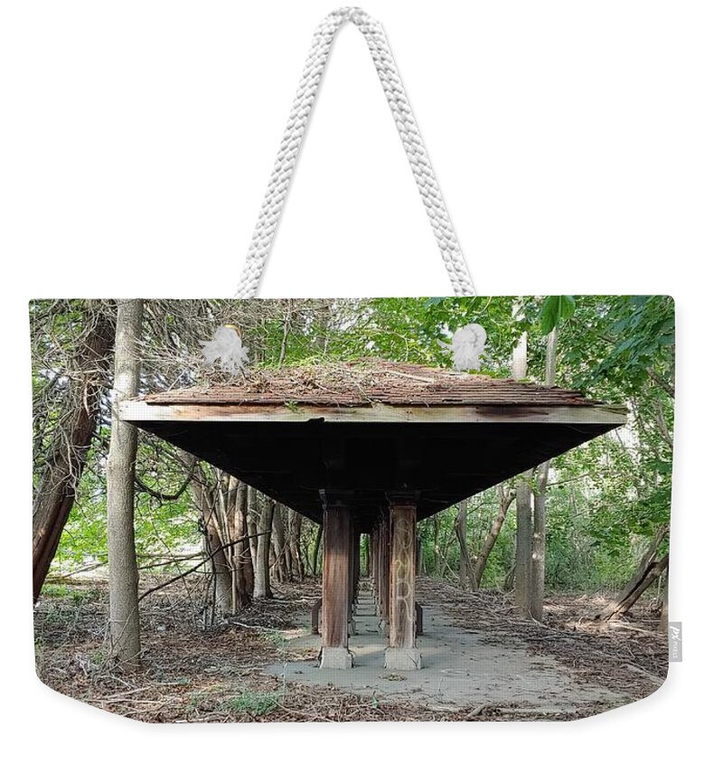 Trains Weekender Tote Bag featuring the photograph CRAZY TRAIN STATION In Living Color by Rob Hans