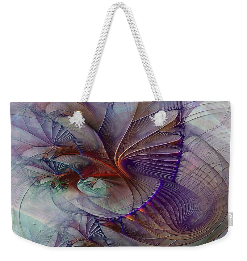 Creative Mind Weekender Tote Bag featuring the digital art Creative Mind - Square Version by Studio B Prints