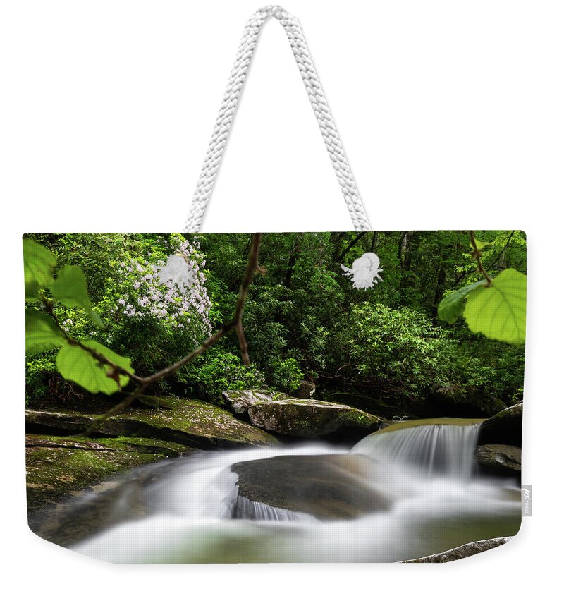 Pisgah National Forest Weekender Tote Bag featuring the photograph Creek Shade Pisgah National Forest by Donnie Whitaker