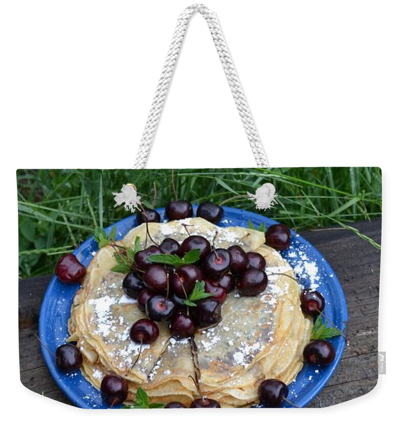 Food Photography Weekender Tote Bag featuring the photograph Crepes by Alden White Ballard