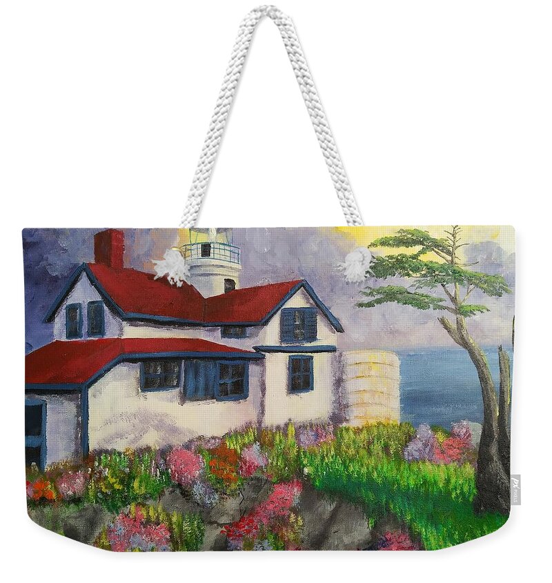 Original Weekender Tote Bag featuring the painting Crescent City Light by Kevin Oneal