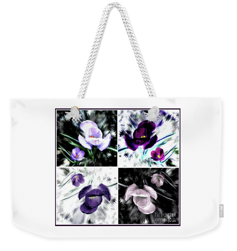 Crocuses Weekender Tote Bag featuring the photograph Crocuses In Spring by P Russell