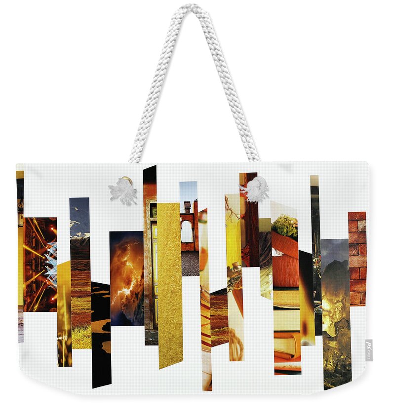 Collage Weekender Tote Bag featuring the photograph Crosscut#130 by Robert Glover