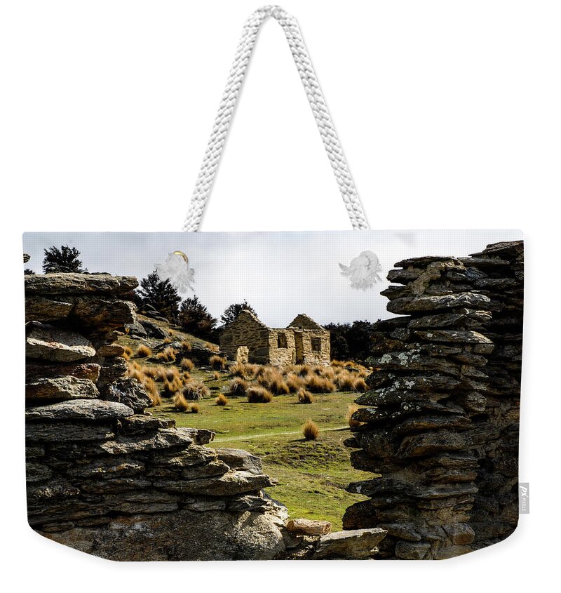 Abandoned Weekender Tote Bag featuring the photograph Crumbling Down - Abandoned Ghost Town, South Island, New Zealand  by Earth And Spirit