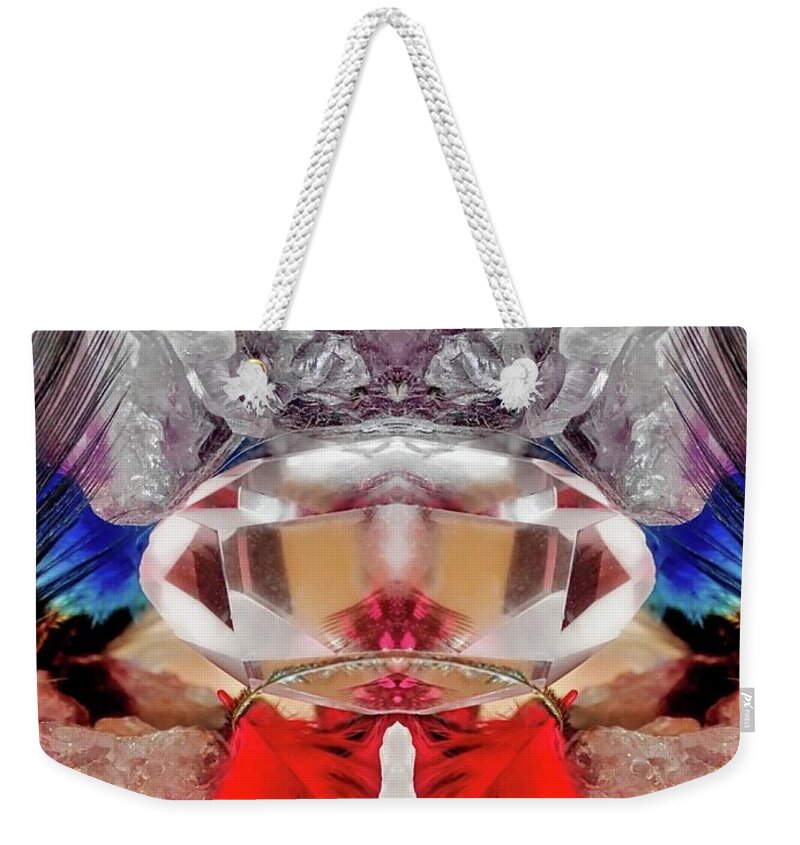  Weekender Tote Bag featuring the photograph Crystal Clear by Lorella Schoales