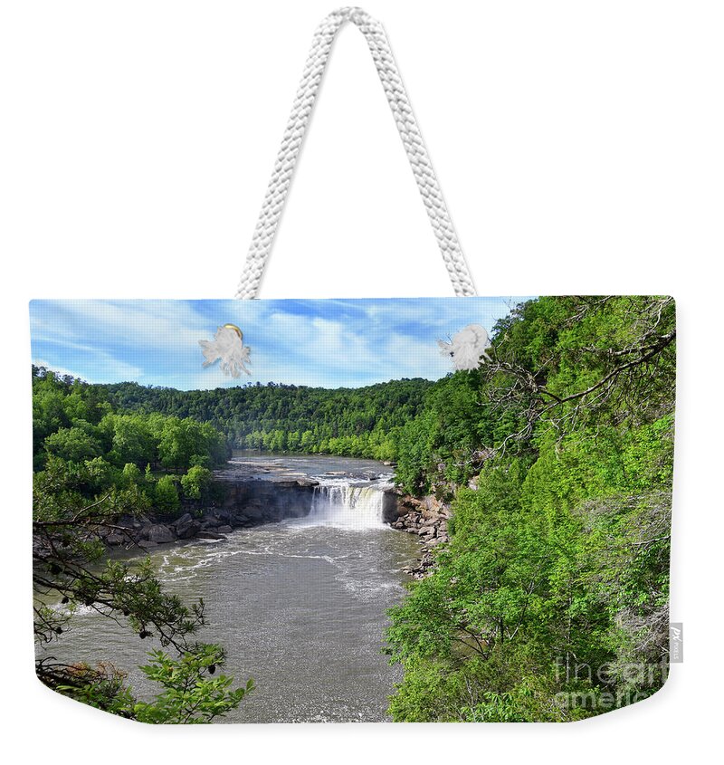 Cumberland Falls Weekender Tote Bag featuring the photograph Cumberland Falls 34 by Phil Perkins