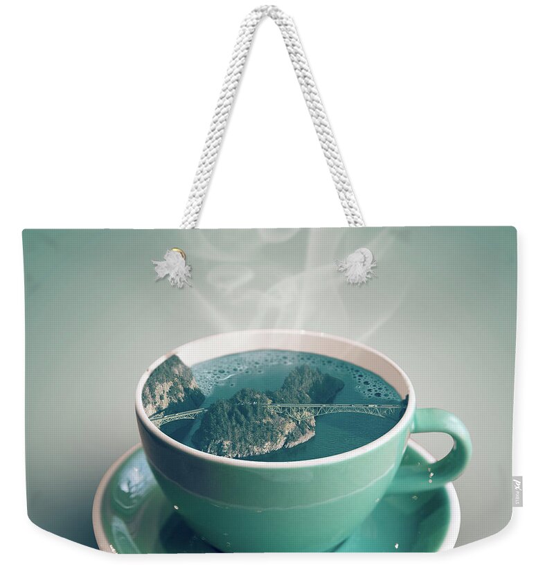 Deception Pass Weekender Tote Bag featuring the photograph Cup of Deception by Michael Rauwolf