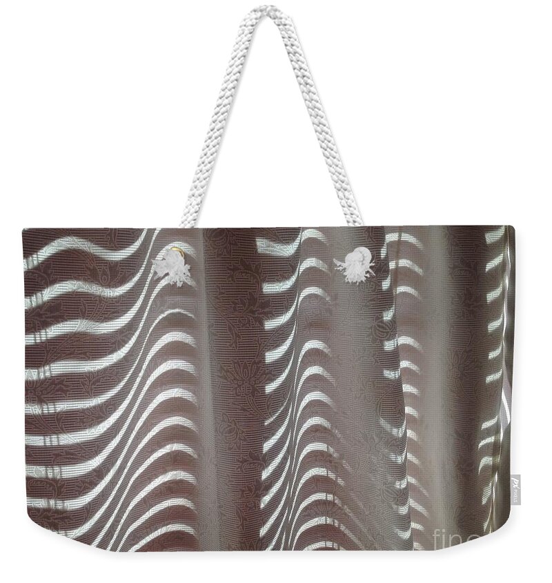  Weekender Tote Bag featuring the photograph Curtain Rolls by Mary Kobet