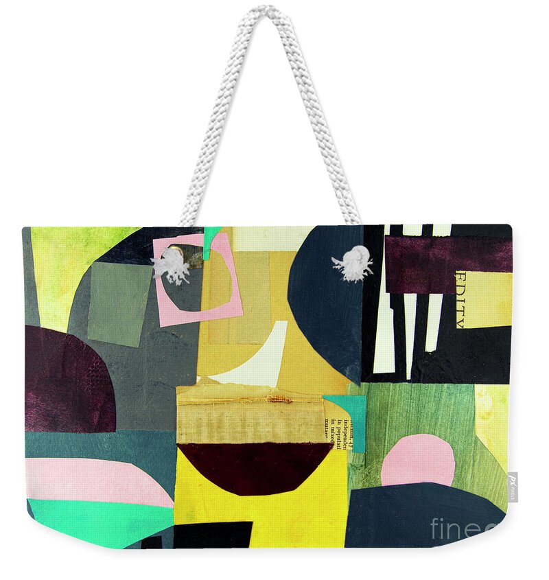 Cut And Paste Weekender Tote Bag featuring the mixed media Cut and paste 7 by Elena Nosyreva