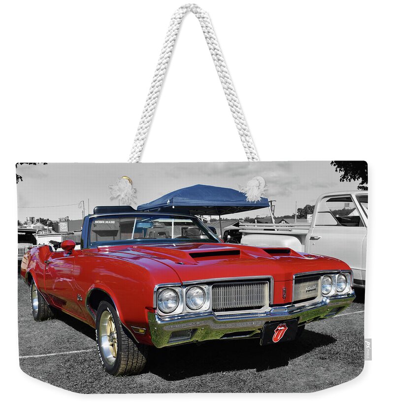 Olsdmobile Weekender Tote Bag featuring the photograph Cutlass by Rik Carlson