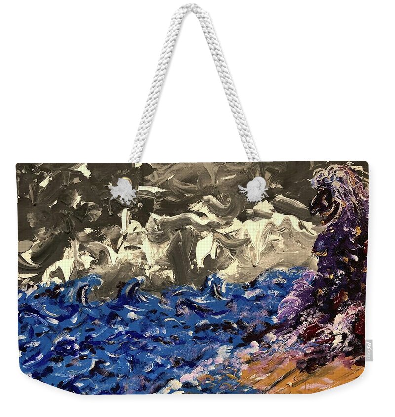 Cyhyraeth Weekender Tote Bag featuring the painting Cyhyraeth by Bethany Beeler