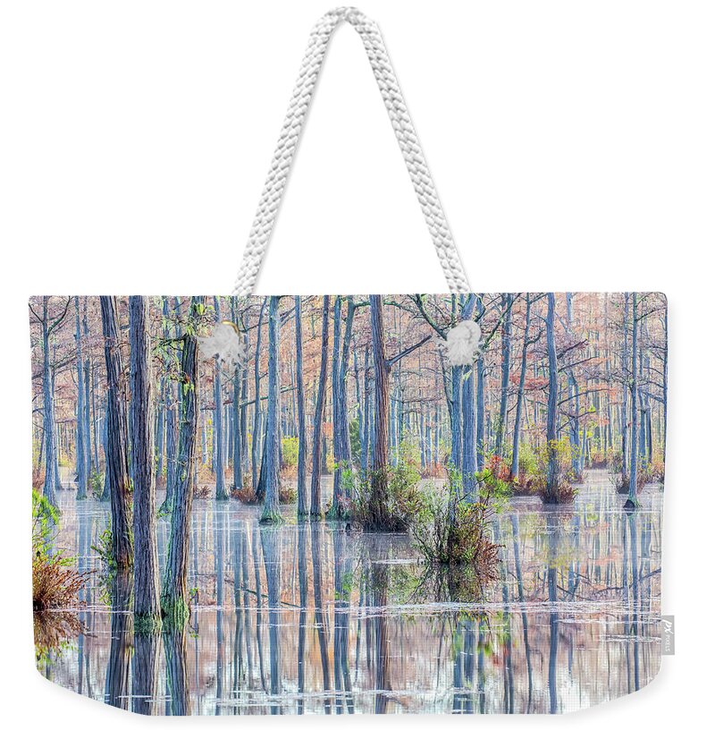 Cypress Trees Weekender Tote Bag featuring the photograph Cypress Trees 02 by Jim Dollar