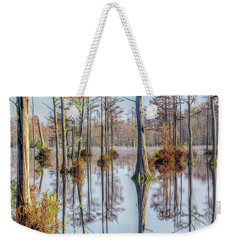 Cypress Trees Weekender Tote Bag featuring the photograph Cypress Trees 03 by Jim Dollar