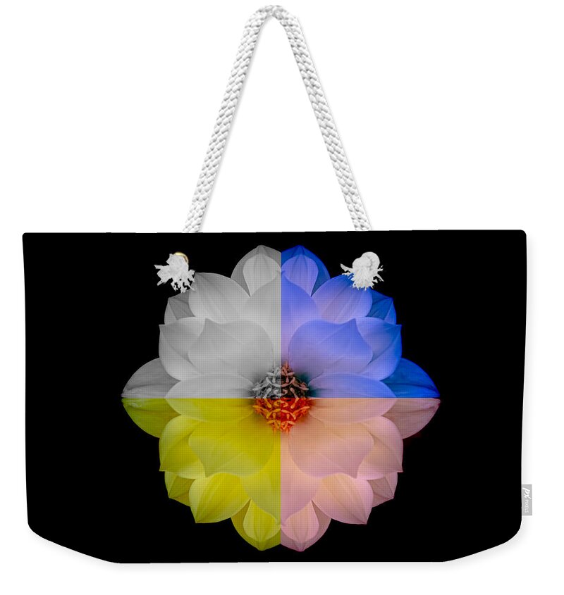 Art Weekender Tote Bag featuring the photograph Dahlia in Assorted Colors by Joan Han