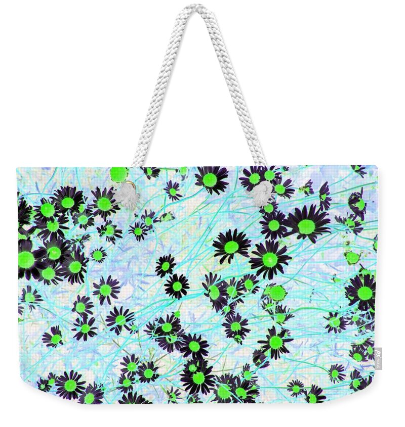 Daisies Weekender Tote Bag featuring the photograph Daisies of Green by Missy Joy