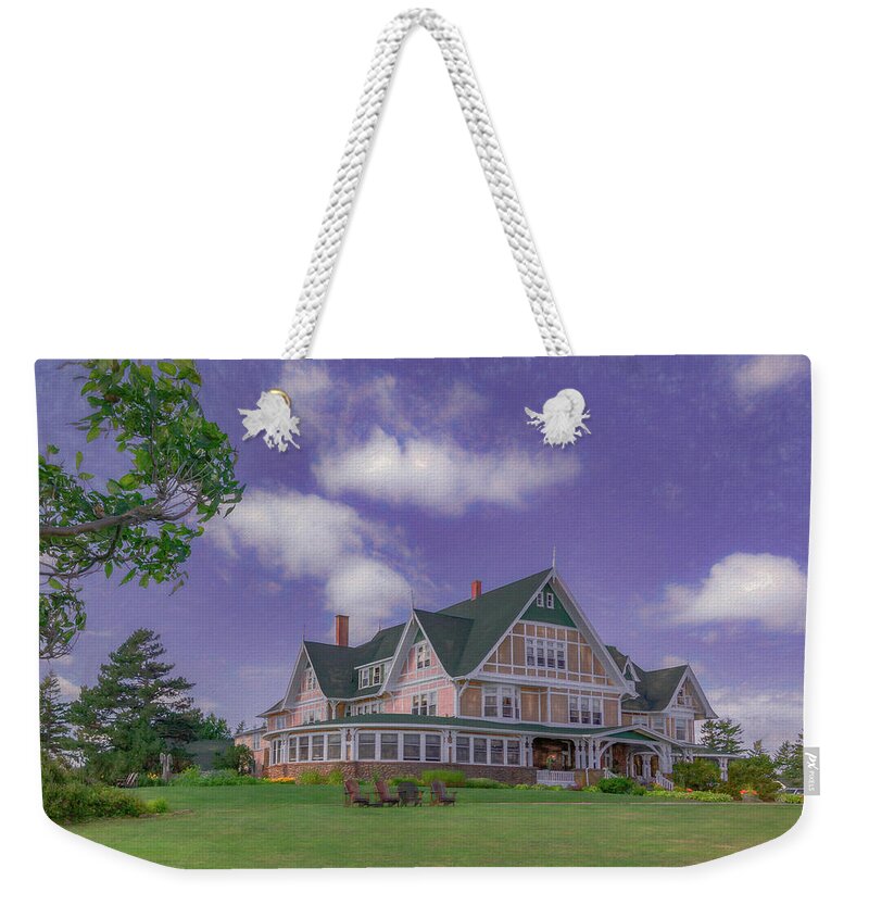Prince Edward Island Weekender Tote Bag featuring the photograph Dalvay-By-The-Sea Summer, Painterly by Marcy Wielfaert
