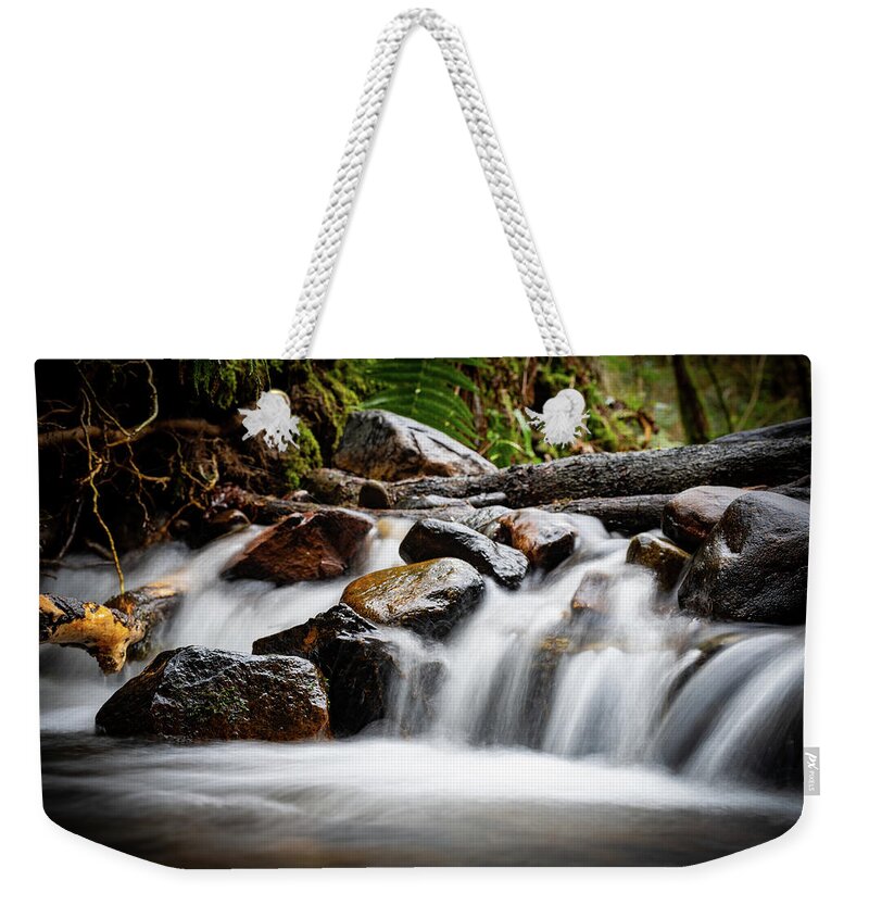 Brook Weekender Tote Bag featuring the photograph Dam that river... by Gavin Lewis