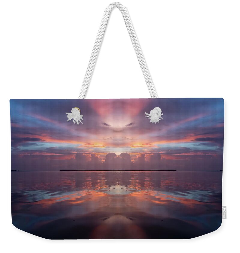 From My Kayak Weekender Tote Bag featuring the photograph Dancing Spirit of Florida Bay by Louise Lindsay