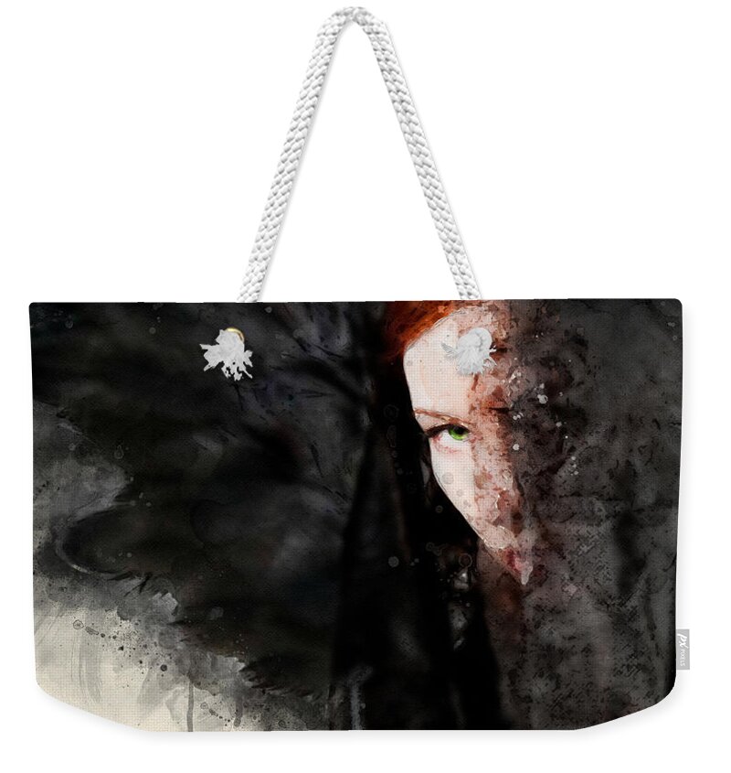 Model Weekender Tote Bag featuring the digital art Dark Angel by Geir Rosset