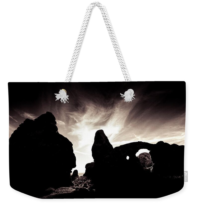 Utah Weekender Tote Bag featuring the photograph Dark Arch by Mark Gomez