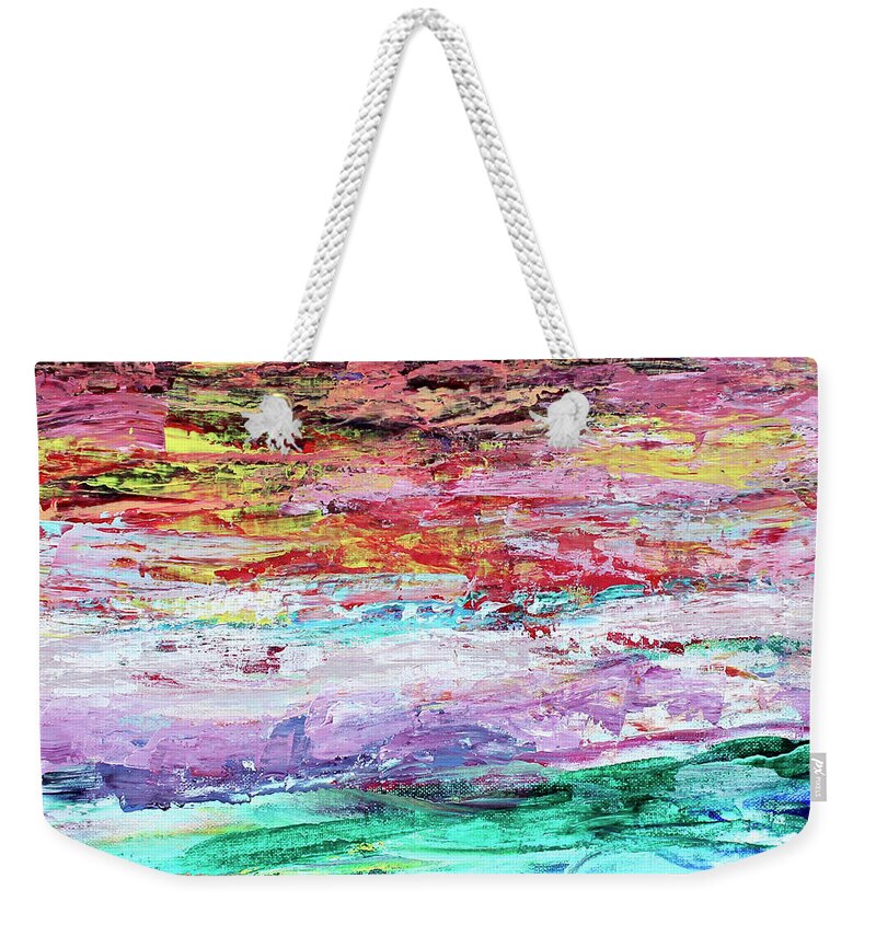 Ocean Weekender Tote Bag featuring the painting Dark Sky by Teresa Moerer